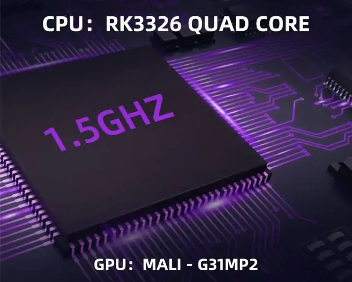 1.5GHz RockChip RK3266 quad core processor