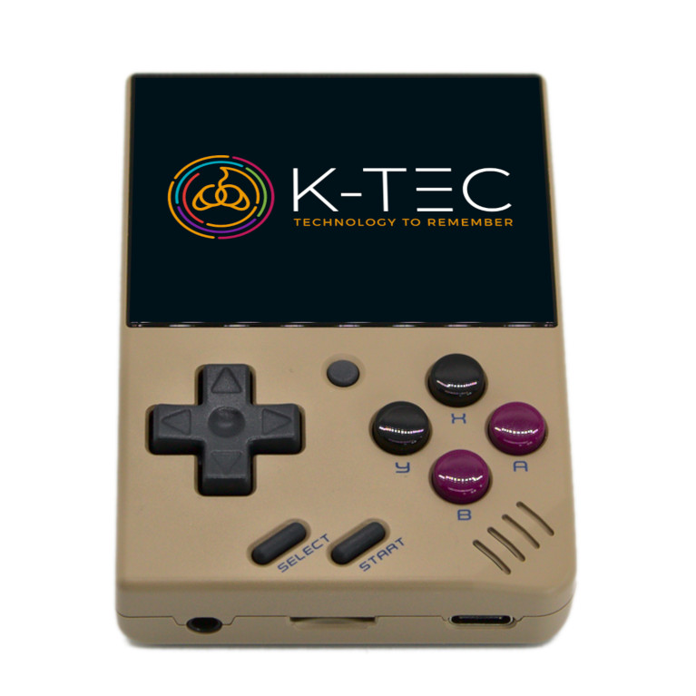 Miyoo Mini V2 retro handheld games console in Retro Grey