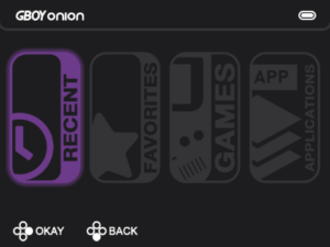 Onion OS: Main screen