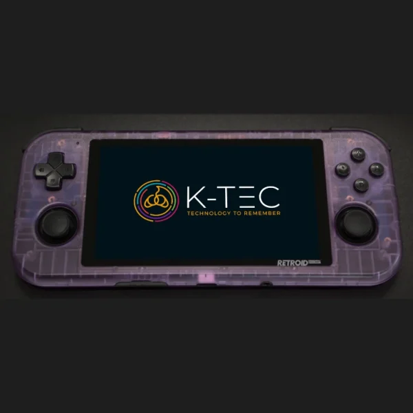 Retroid Pocket 3 Plus retro handheld games console in Clear Purple