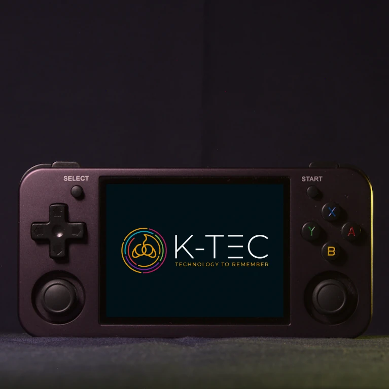 Anbernic RG353M retro handheld games console in Deep Purple