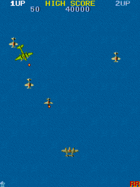 1942 arcade game configured by K-TEC to use TATE (vertical) mode.