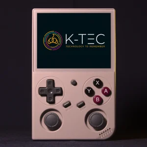 BATLEXP G350 retro gaming handheld in Retro Grey — front view showing d-pad, face buttons, thumbsticks, and 3.5-inch IPS display, reminiscent of the classic Nintendo Game Boy